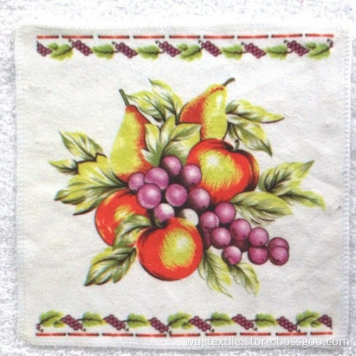 Microfiber Kitchen Towel Kitchen Cloth Tea Towel with Printing (WJ-K1396)